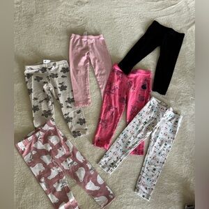 Set of 21 Girls' Patterned Leggings/Pants